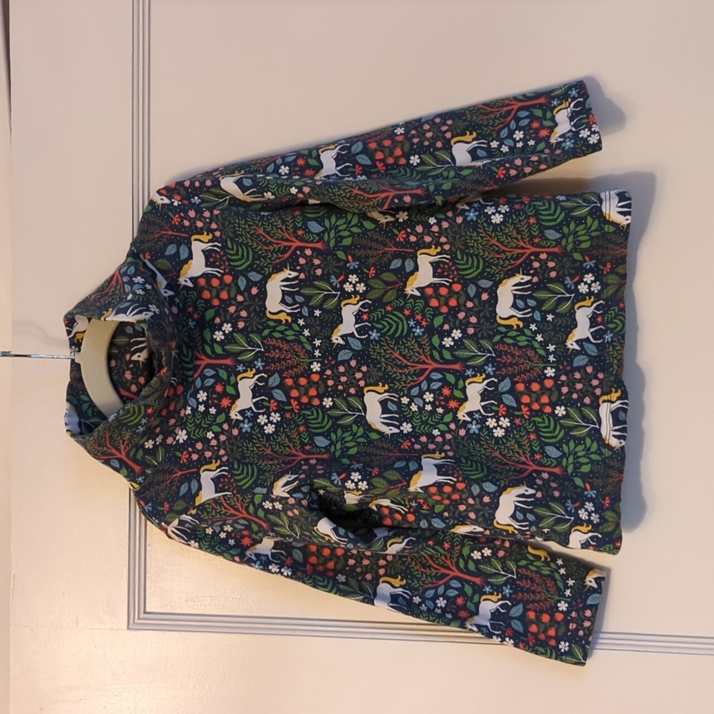 Mini Boden girls unicorn turtleneck size 5-6